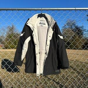 Black and White Columbia Sportswear Coat/Jacket